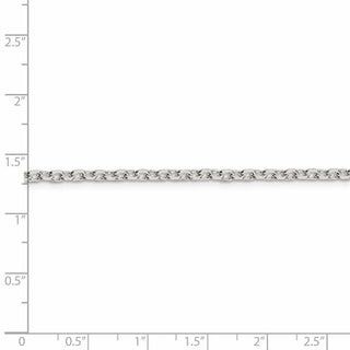 8" Sterling Silver 2.75mm Diamond-cut Forzantina Cable Chain Bracelet