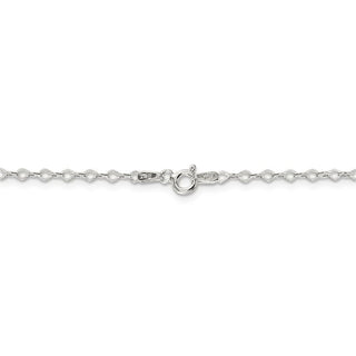 16" Sterling Silver 2.25mm Fancy Rolo Chain Necklace