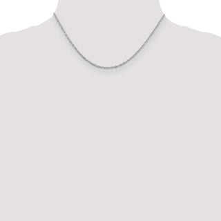 16" Sterling Silver 2.25mm Fancy Rolo Chain Necklace
