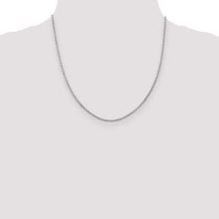 20" Sterling Silver 2mm Fancy Anchor Pendant Chain Necklace