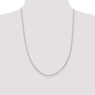 24" Sterling Silver 2mm Fancy Anchor Pendant Chain Necklace