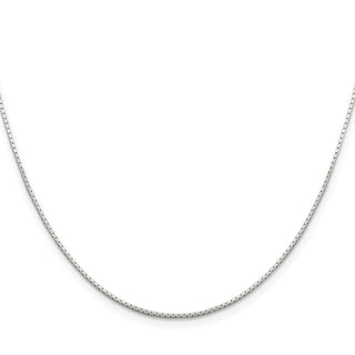 18" Sterling Silver 1mm Mirror Box Chain Necklace