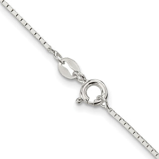 18" Sterling Silver 1mm Mirror Box Chain Necklace