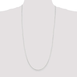 30" Sterling Silver 1mm Mirror Box Chain Necklace