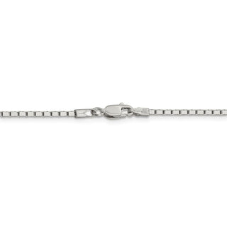 30" Sterling Silver 1.5mm Mirror Box Chain Necklace