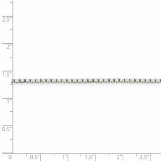 30" Sterling Silver 1.5mm Mirror Box Chain Necklace