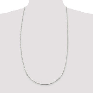 30" Sterling Silver 1.5mm Mirror Box Chain Necklace