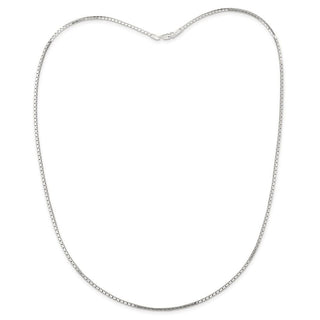 30" Sterling Silver 1.5mm Mirror Box Chain Necklace