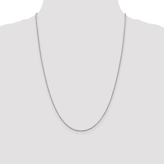 24" Sterling Silver 1.25mm Twisted Box Chain Necklace