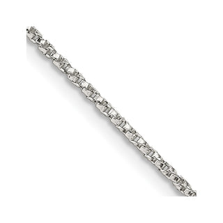 24" Sterling Silver 1.25mm Twisted Box Chain Necklace
