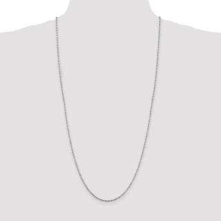30" Sterling Silver 1.75mm Twisted Box Chain Necklace