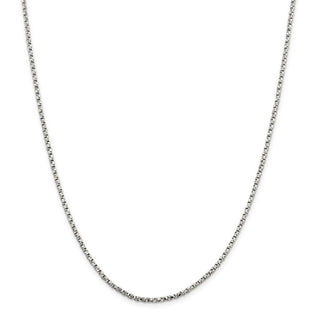 24" Sterling Silver 2.25mm Twisted Box Chain Necklace