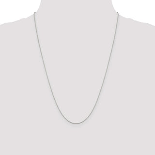 24" Sterling Silver .6mm Mirror Box Chain