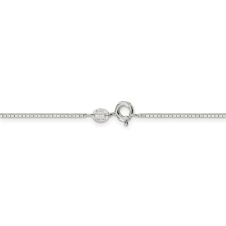 16" Sterling Silver .9mm 8 Sided Diamond-cut Mirror Box Chain Necklace