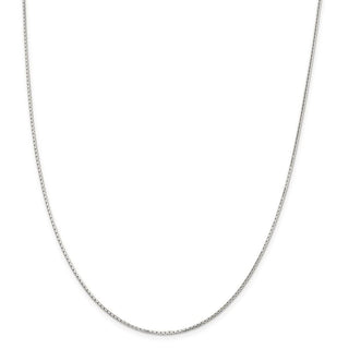 24" Sterling Silver 1.2mm 8 Sided Diamond-cut Mirror Box Chain Necklace