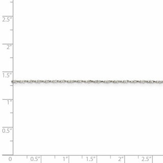 9" Sterling Silver 1mm Twisted Serpentine Chain Bracelet