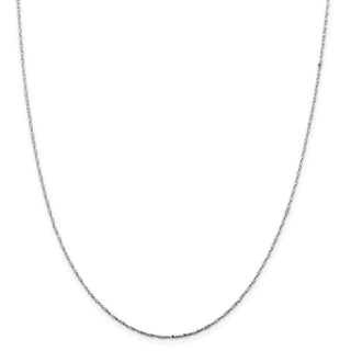 22" Sterling Silver 1mm Twisted Serpentine Chain Necklace