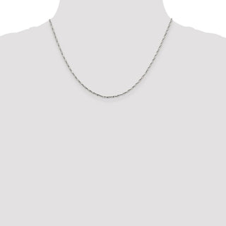 18" Sterling Silver 1.6mm Twisted Serpentine Chain Necklace