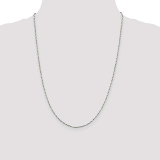 24" Sterling Silver 1.6mm Twisted Serpentine Chain Necklace