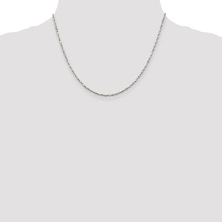 18" Sterling Silver 1.8mm Twisted Serpentine Chain Necklace
