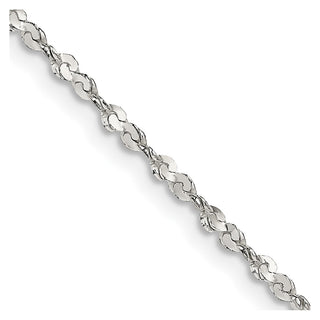 24" Sterling Silver 1.8mm Twisted Serpentine Chain Necklace
