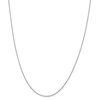 18" Sterling Silver 1mm Open Elongated Link Curb Chain Necklace