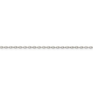 36" Sterling Silver 1.4mm Beveled Oval Cable Chain Necklace