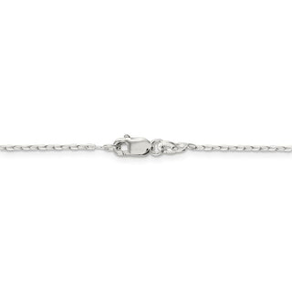36" Sterling Silver 1.4mm Beveled Oval Cable Chain Necklace
