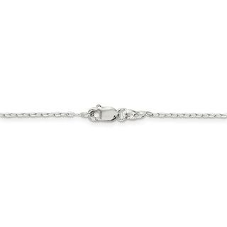 28" Sterling Silver 1.4mm Beveled Oval Cable Chain Necklace