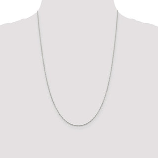 24" Sterling Silver 1.4mm Beveled Oval Cable Chain Necklace