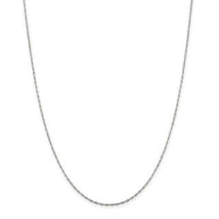 36" Sterling Silver 1.4mm Beveled Oval Cable Chain Necklace