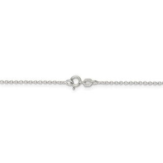 24" Rhodium-plated Sterling Silver 1.1mm Forzantina Cable Chain Necklace