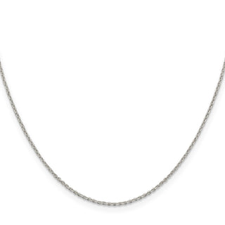 22" Sterling Silver 1.25mm Diamond-cut Forzantina Cable Chain Necklace w/4in ext.