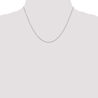 18" Sterling Silver 1.25mm Diamond-cut Forzantina Cable Chain Necklace w/2in ext.