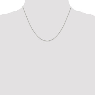 18" Sterling Silver 1.25mm Diamond-cut Forzantina Cable Chain Necklace