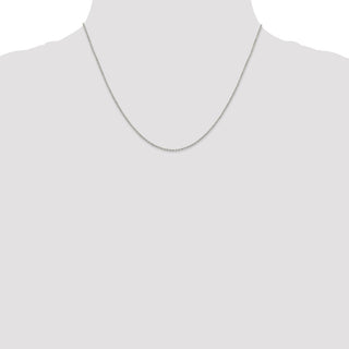 18" Sterling Silver 1.25mm Diamond-cut Forzantina Cable Chain Necklace
