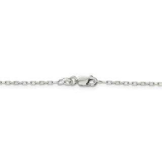 16" Sterling Silver 1.3mm Elongated Box Chain Necklace
