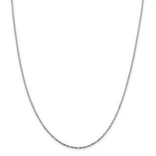 16" Sterling Silver 1.35mm Twisted Box Chain Necklace