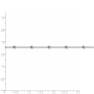 18" Sterling Silver 1.3mm Fancy Beaded Chain Necklace