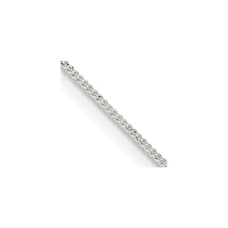 20" Sterling Silver 1mm Curb Chain Necklace