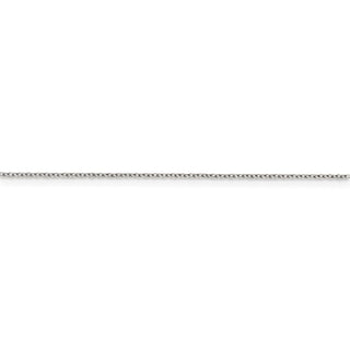 24" Sterling Silver 1mm Rhodium-plated Cable Chain Necklace