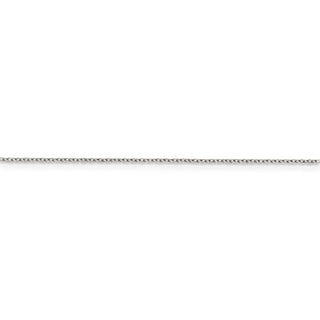18" Sterling Silver 1mm Rhodium-plated Cable Chain Necklace