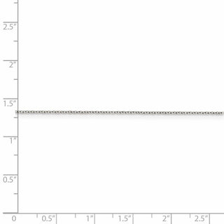 24" Sterling Silver 1mm Rhodium-plated Cable Chain Necklace