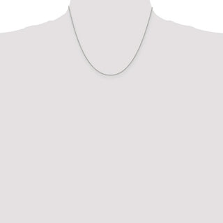 18" Sterling Silver 1mm Rhodium-plated Cable Chain Necklace