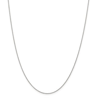 18" Sterling Silver 1mm Rhodium-plated Cable Chain Necklace