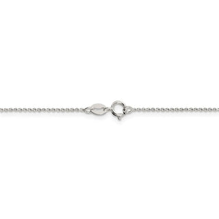 24" Sterling Silver 1mm 8 Sided Diamond-cut Cable Chain Necklace