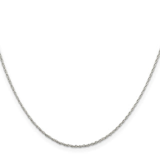 22" Sterling Silver 1.25mm Loose Rope Chain Necklace w/4in ext.