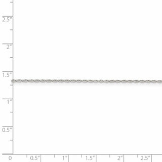 22" Sterling Silver 1.25mm Loose Rope Chain Necklace w/4in ext.