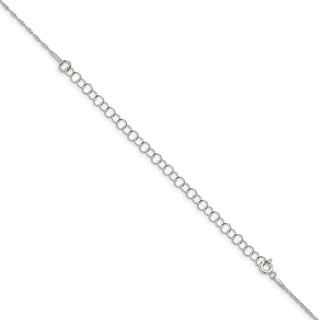 22" Sterling Silver 1.25mm Loose Rope Chain Necklace w/4in ext.