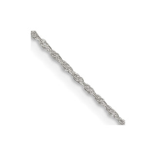 22" Sterling Silver 1.25mm Loose Rope Chain Necklace w/4in ext.